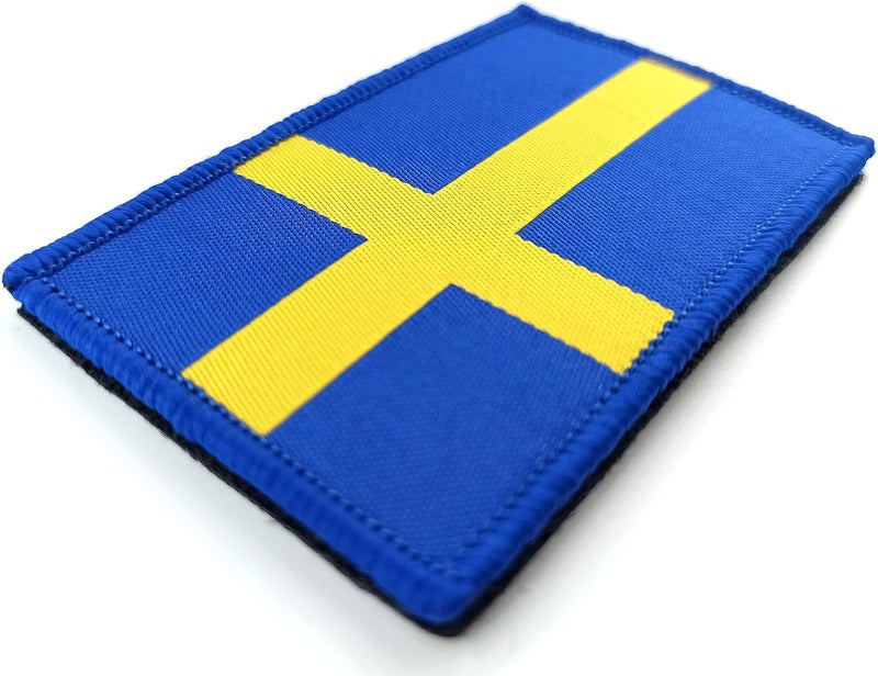 QQSD Sweden Flag Patch Swedish Tactical Patch - Hook and Loop Fastener, 2 Pack - Image 4